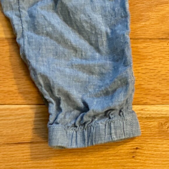 Athleta Linen Jogger Pants Cabi Light Blue Activewear Casual Comfy Womens 6 - Picture 2 of 6